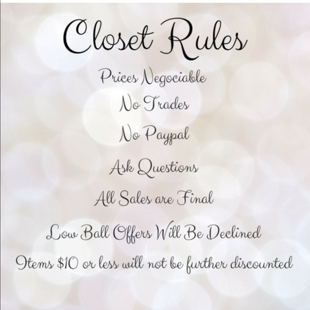 Thank you for shopping my closet!